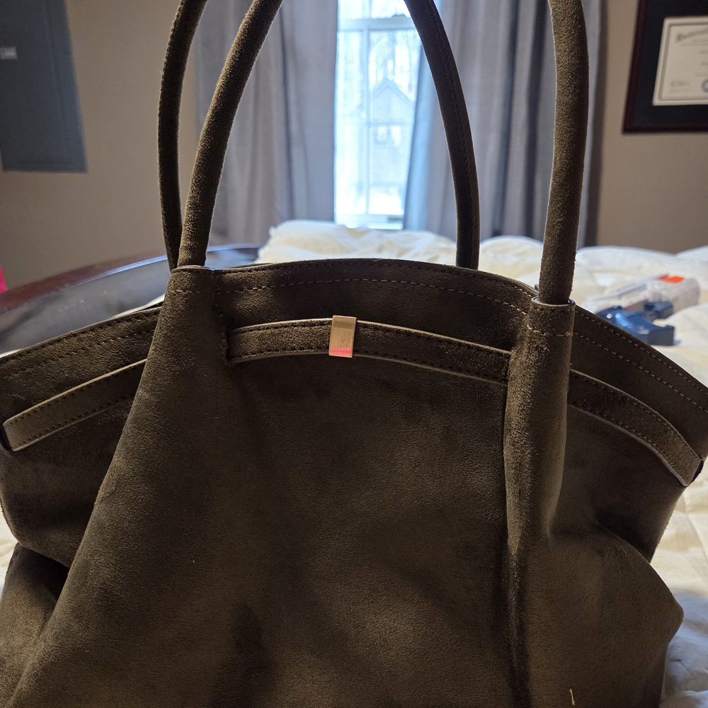 Elegant Green Faux-suede Women's Handbag